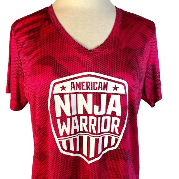 American Ninja Warrior Woman's Camo Performance T-Shirt Sport-Tek Sz M Pink - Picture 2 of 12